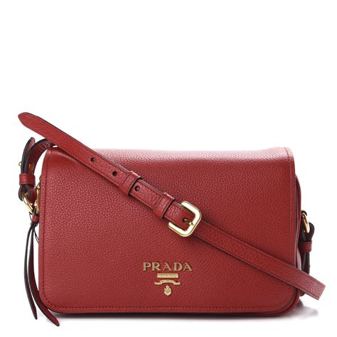 prada vitello phenix flap crossbody rosso|Prada Women's Black Bandoliera Vitello Phenix Leather .